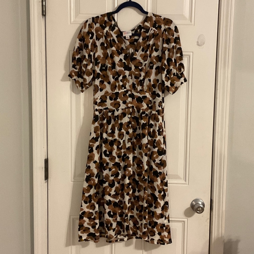 LuLaRoe Brown and Black splotch Dress